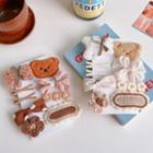 Set Of 20: Bear Yarn / Fabric Hair Clip (various Designs)