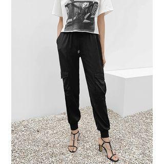 Cargo-pocket Jogger Pants Black - One Size