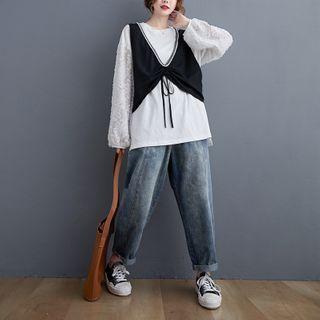 Long-sleeve T-shirt Black & White - One Size