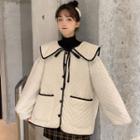 Pocket Detail Padded Jacket Off-white - One Size