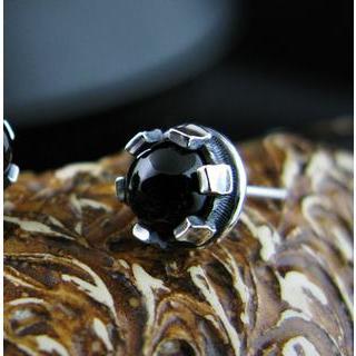 Hand Made Black Onyx Single Stud Earring