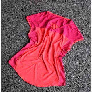Cap-sleeve V-neck Sports Top
