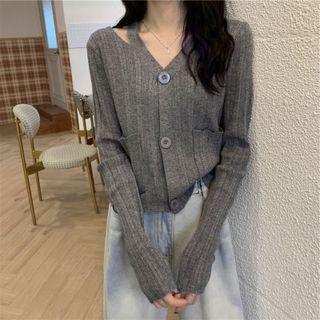Cut-out Pocket Detail Cardigan