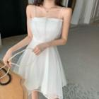 Spaghetti Strap Organza Cocktail Dress