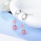 Bead Dangle Earring Strawberry Crystal - One Size
