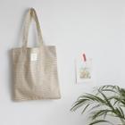 Pinstriped Canvas Shopper Bag