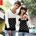 Couple Matching Dotted V-neck Sweater