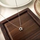 Flower Pendant Stainless Steel Necklace Type A - Silver - One Size