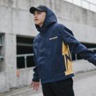 Two Tone Zipped Hooded Jacket