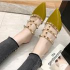 Pointy Toe Studded High Heel Mules