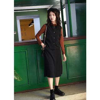 Set: Vest + Midi Skirt