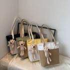 Canvas Tote Bag ( With Bear Charm )