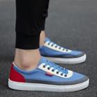 Color Block Canvas Lace-up Sneakers