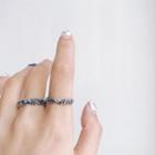 925 Sterling Silver Textured Open Ring