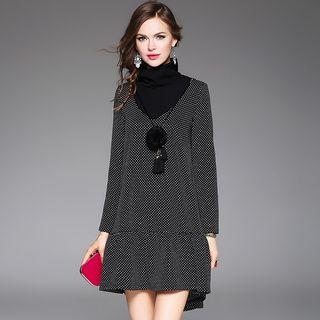 Dotted Mermaid Long-sleeve Dress