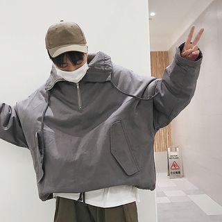 Plain Half Zip Padded Pullover
