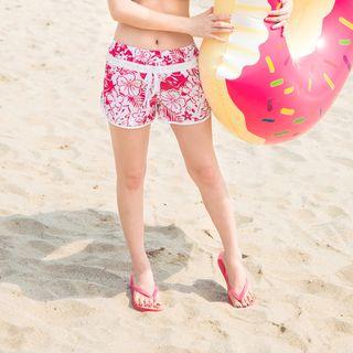 Floral Print Beach Shorts