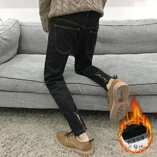Zip Tapered Jeans