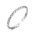 925 Sterling Silver Fashion Simple Serpentine Open Bangle Silver - One Size