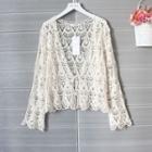 Crochet Cardigan Beige - One Size