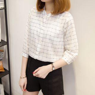 Check 3/4-sleeve Shirt