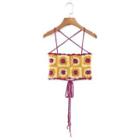 Strappy Crochet Knit Camisole Top Yellow - One Size