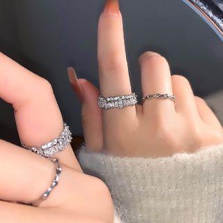 Rhinestone / Alloy Open Ring