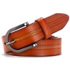 Gradient Stitching Genuine Leather Belt