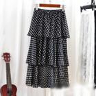Midi Dotted A-line Skirt / Midi Floral A-line Skirt
