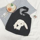Dog Applique Canvas Shopper Bag