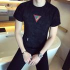 Triangle Applique Short-sleeve T-shirt