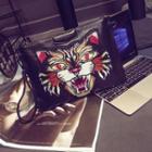 Embroidered Tiger Clutch