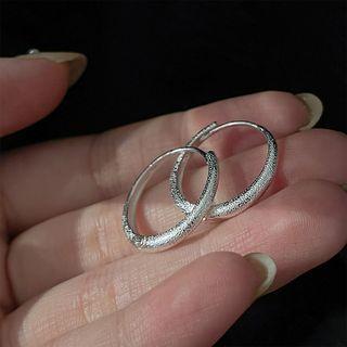 Loop Earring 1 Pair - Loop Earring - Silver - One Size