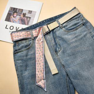 Print Ribbon Canvas Panel Belt