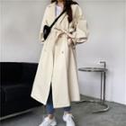 Loose-fit Trench Coat Almond - One Size