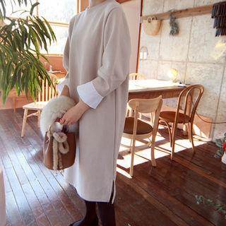 Contrast-cuff Dress