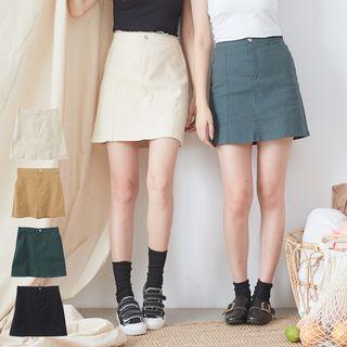 High-waist Mini Straight-fit Skirt