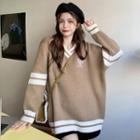 Panel Collared Sweater