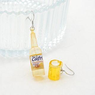 Non-matching Miniature Resin Beer & Cup Dangle Earring