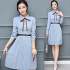 Elbow-sleeve Formal Sheath Dress