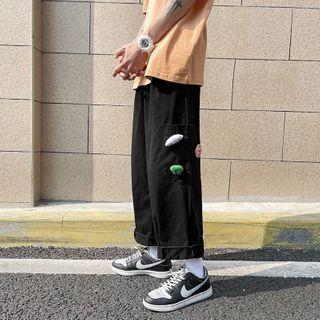 High-waist Cargo Straight-cut Pants
