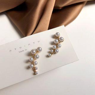 Faux Pearl Stud Earring 1 Pair - Stud Earrings - One Size