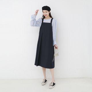 Set: Blouse + Spaghetti Strap Dress