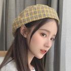 Plaid Knit Beret