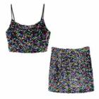 Set: Sequined Camisole Top + Skirt