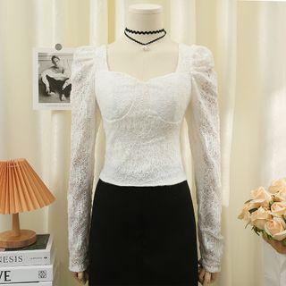 Slim-fit Lace Crop Top