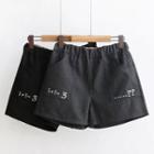 Embroidery Woolen Shorts