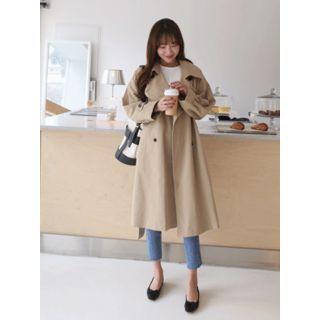 Loose-fit Trench Coat With Sash