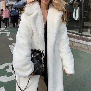 Sashed Fleece Long Coat