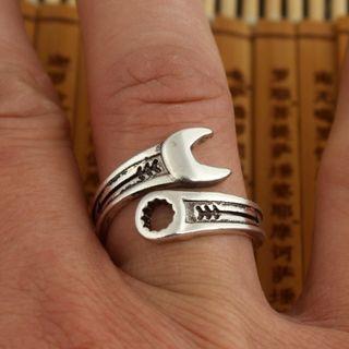 Wrench Alloy Open Ring Silver - One Size